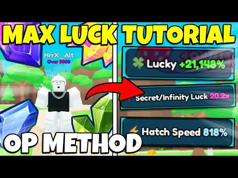 HOW TO GET MAX LUCK IN BUBBLE GUM SIMULATOR INFINITY! | BGSI