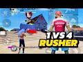1 VS 4 Rusher lizen Iphone 11 Free Fire Gameplay test⚙️Settings HUD+DPI+MACRO