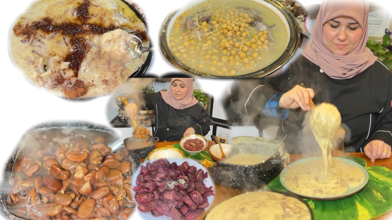 ‏ثلاث أنواع أكلات تفيد ب وجبة العشاء في الشتاء هريس العراقية لبلبي مالعربانات وباكله مال عربانات