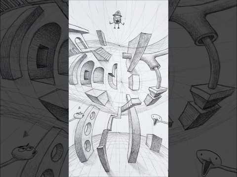 How To Draw In Infinite Perspective 🤯 #art #drawing #foryou