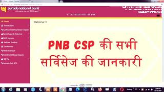 PNB CSP PORTAL ME KIYA KIYA WORK HOTA HAI