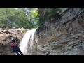 Rappelling and Swimming at DeSoto Falls Alabama by David Crisp