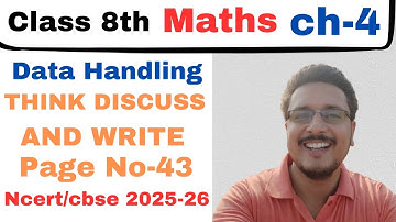 #maths Class 8th Maths Ncert Chapter 4 THINK DISCUSS AND WRITE Page Number 43
