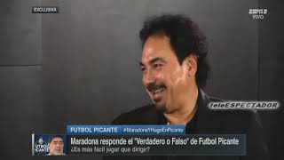 Diego Armando Maradona entrevistado por Hugo Sanchez y David Faitelson - Futbol Picante(2/2)