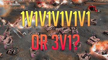 An Epic 3vs1 - 1v1v1v1v1v1 Defcon 6 - C&C Generals Zero Hour