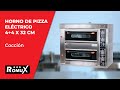 Vídeo: Horno de Pizza Industrial Eléctrico Doble 4+4x32 cm ®Romux