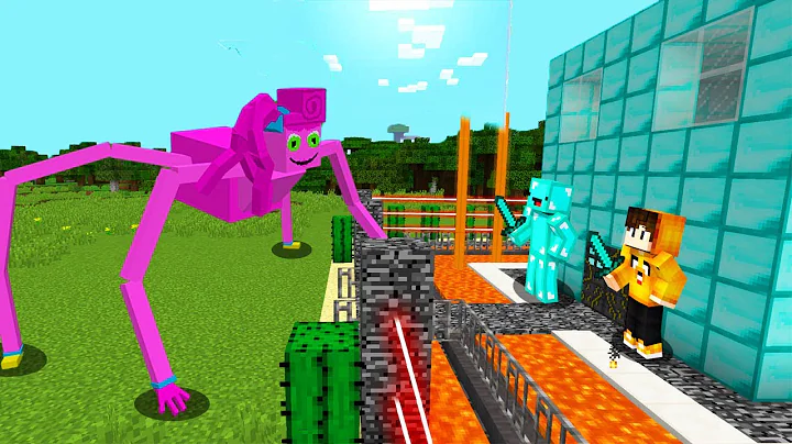 Mommy Longlegs vs. Security House Battle - Minecraft