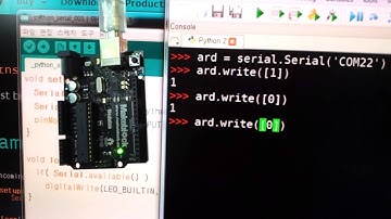 arduino 와 python 시리얼 통신 실험 01