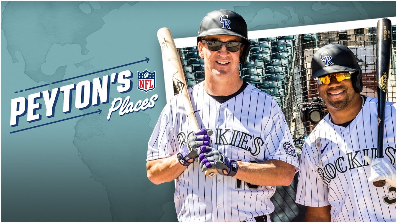 Russell Wilson & Peyton Manning take batting practice at Coors Field | Peyton’s Places on ESPN+