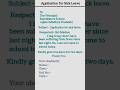 application for sick leave // #application #english // Akp learning classes //