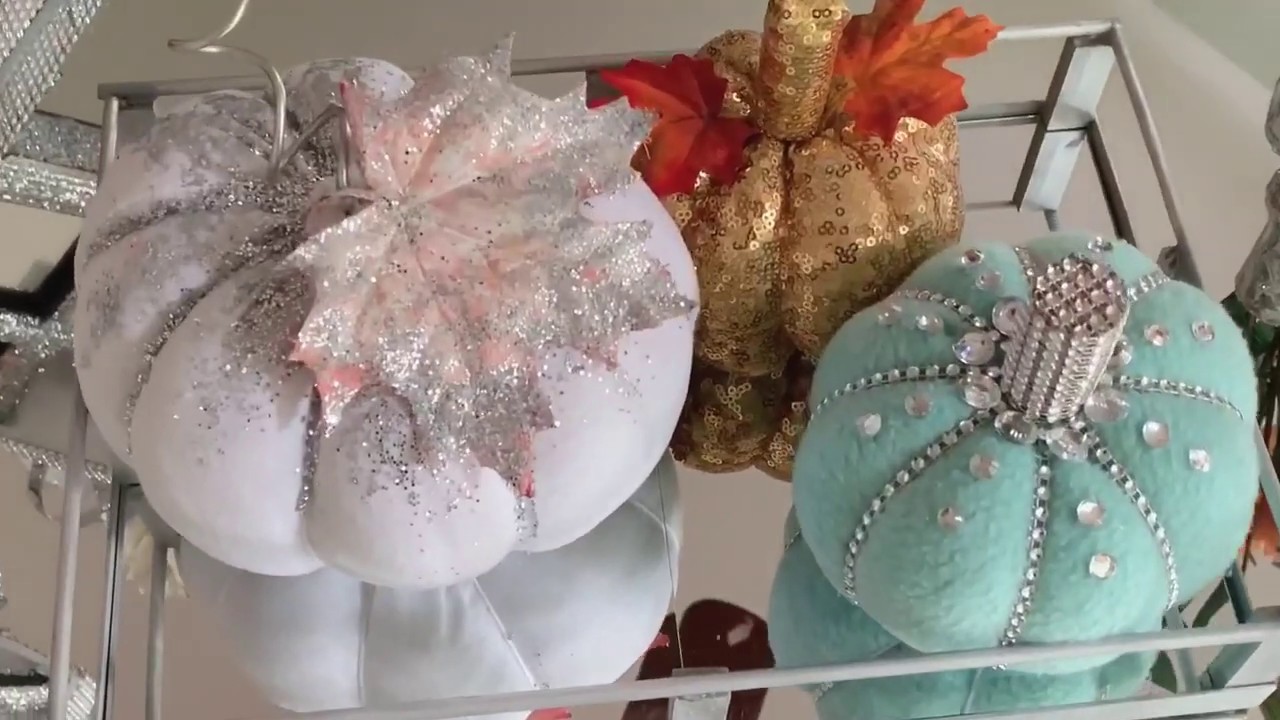 CALABAZAS GLAM/ DOLLAR TREE DIY FALL DECOR /glam pumpkin/FALL DECOR