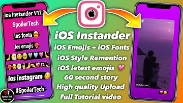 Instander Tutorial | iOS Emojis + iOS fonts | Share Story Like IPhone | Instander V18