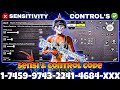 2025 BGMI/PUBG SENSITIVITY, CONTROL CODE | BGMI BEST ZERO RECOIL SENSITIVITY CODE PLUS CONTROL CODE