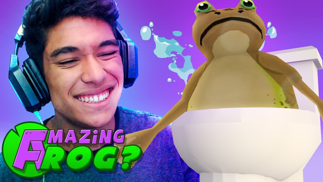 O SAPO CAIU NA PRIVADA !! ( Amazing Frog ) jogos friv