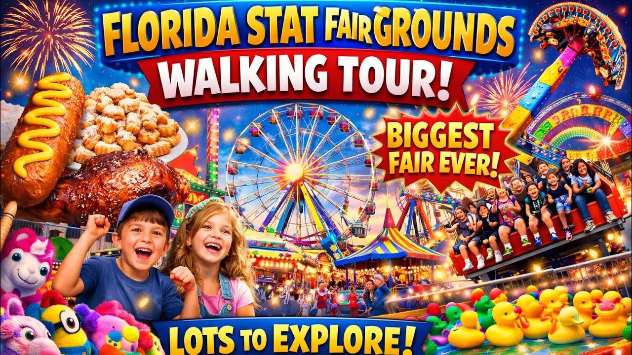 Inside Florida State Fairgrounds — Food, Rides & Crazy Fun!