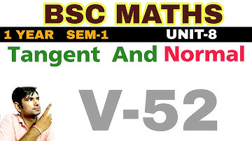 Bsc 1 year math | differential calculus | tangent and normal | Manoj sir