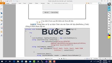 Hiển thị dữ liệu dùng đối tượng Command và DataReader (Visual Studio 2019 Community)