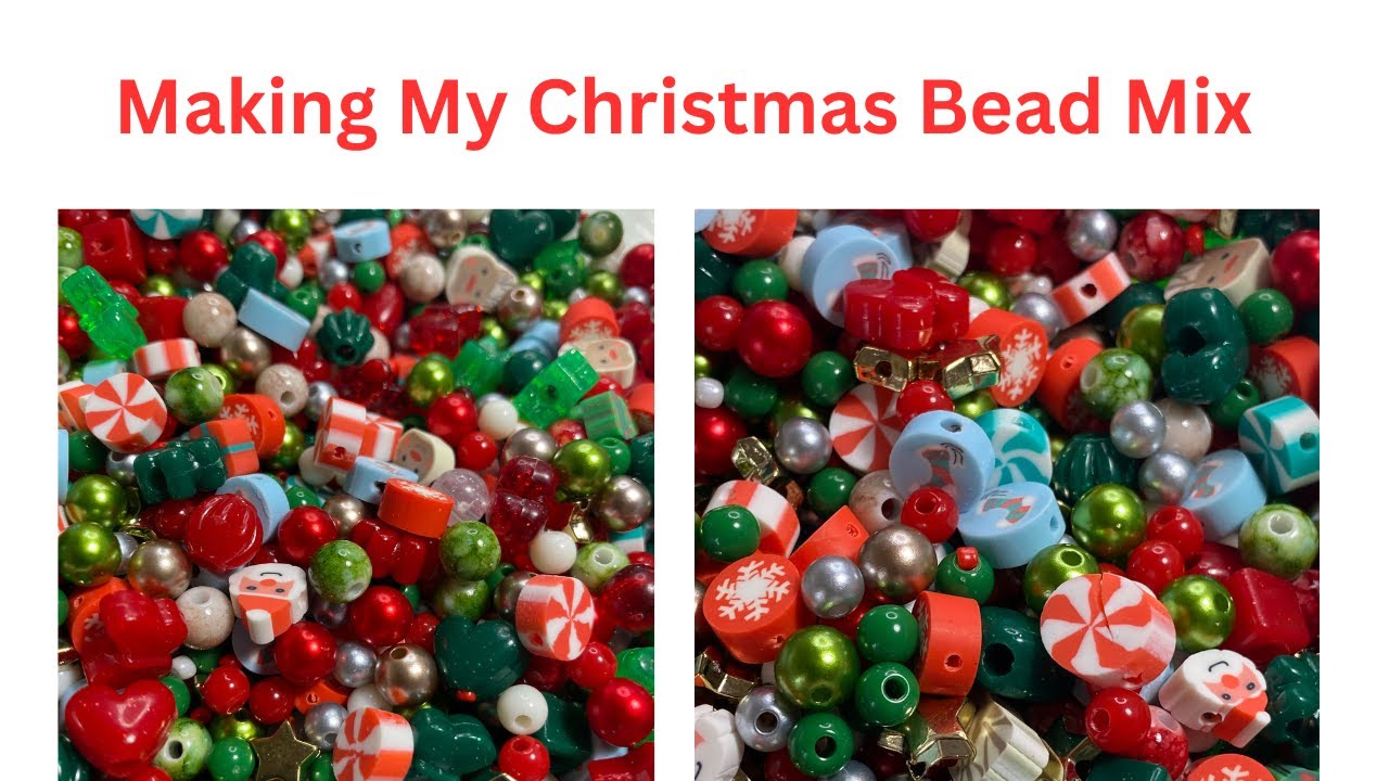 Christmas Bead Mix. Bead Mixes. Jewellery Beads. Festive Beads. Making ...