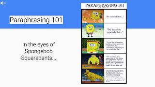 Summarizing, Paraphrasing, Using Direct Quotes & APA Format.
