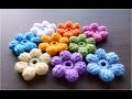 かぎ針編みの玉編みの花（長々編み5目）の編み方　 How to Crochet 3D-flower / Crochet and Knitting Japan