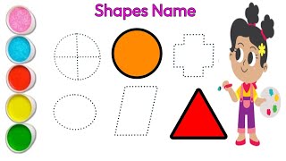 Shapes Drawing for colour | Learn 2d shapes Drawing Coloring Paint | Toddler Learning preschool kids