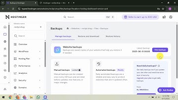 How To Fix Backup Not Appearing in Hostinger
