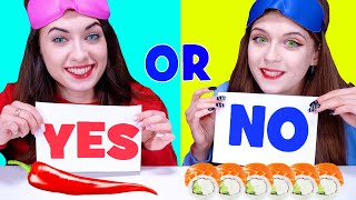 Yes or No ASMR Food Challenge #3 | Eating Sounds LiLiBu