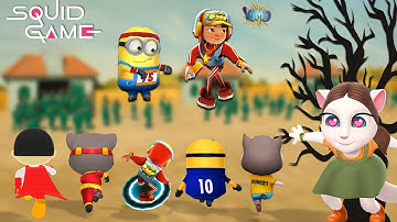 Talking Tom Hero Dash, Subway Surfer, Cat Runner, Minion Rush~🚩🚦🌲SQUID GAME FUNNY- 🌈Race