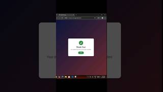 Modern Submit Popup with Animation using HTML CSS JavaScript @CodeWithHarry #coding #webdesign