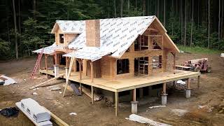 Custom Log Home Build Timelapse | Hochstetler Log Homes