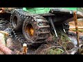 John Deere 1110D in mud, difficult conditions