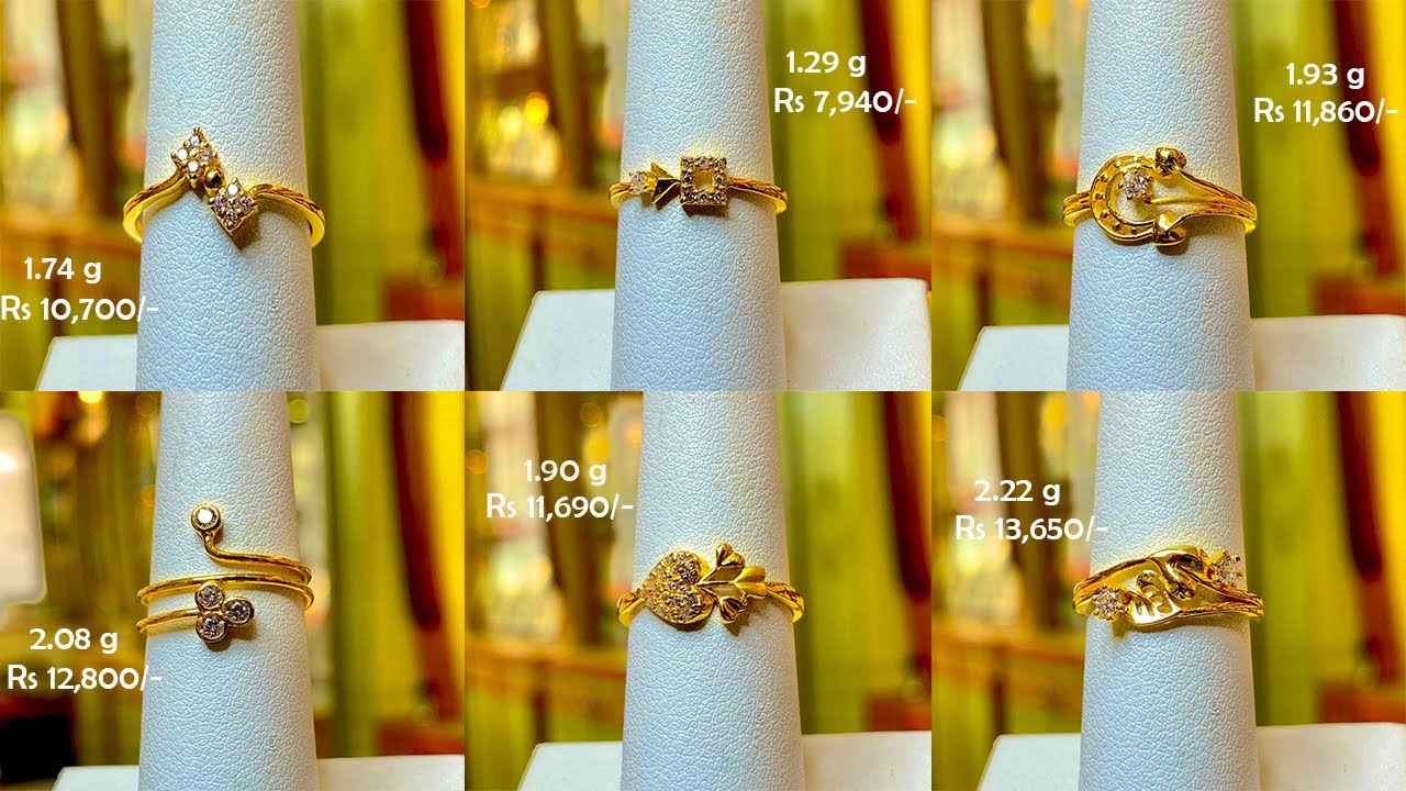 Different types of gold daily wear finger ring designs with weight and price || Shridhi Vlog