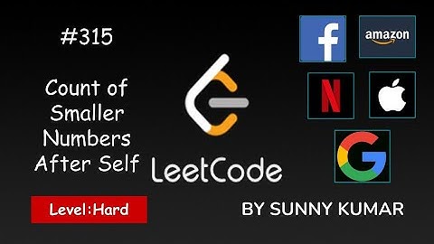 Count of Smaller Numbers After Self | Fenwick Tree | Ordered Set | 315 LeetCode | Day 26