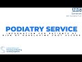 Somerset nhs foundation trust podiatry service information