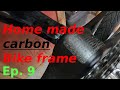 Home made carbon BIKE FRAME project - Ep. 9 - Vacuum bagging carbon fiber making + cycling images!