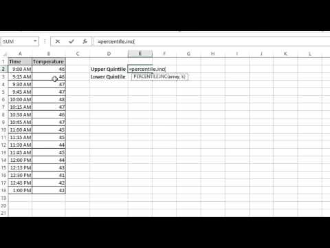 How to Find Upper & Lower Quintiles in Excel : MS Excel Tips