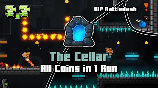 [The Tower] Level 3 "The Cellar" All Coins | Geometry Dash 2.2