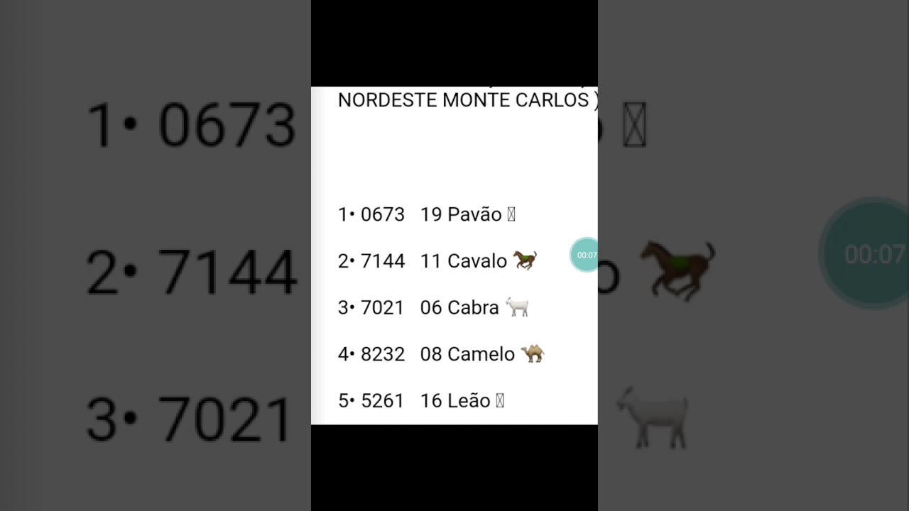 Resultados d jogo d bicho MONTE CARLOS 14hra d 23.07.19 YouTube