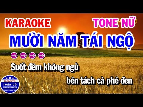 Karaoke Mười Năm Tái Ngộ - Karaoke Mười Năm Tái Ngộ Nhạc Sống Tone Nữ | Karaoke Tuấn Cò