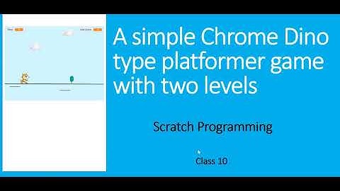 Simple Chrome Dino game in Scratch, part 1