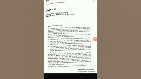 Unit commitment problems