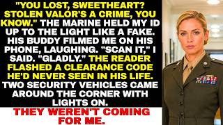"You Lost, Sweetheart?" A Marine Laughed At The Base Gate—Then He Scanned My ID And Went White