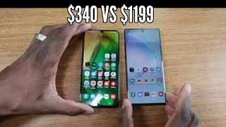Samsung Galaxy A70 340 Vs Samsung Galaxy Note 10 Plus 1199 Youtube