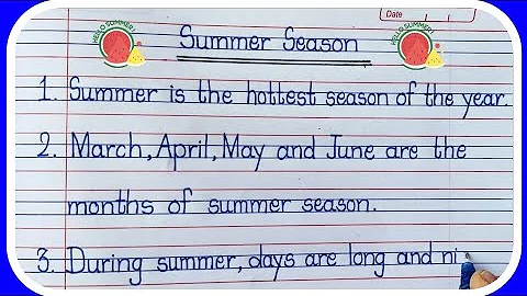 10 lines Essay on Summer Season in English/Summer Season Essay Writing - DayDayNews