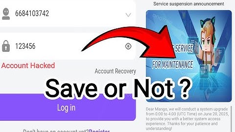 In blockmango maintenance your accounts save or not ?
