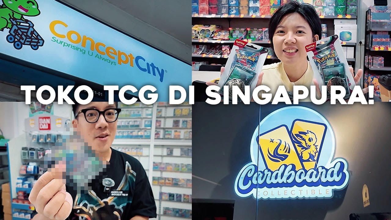 SINGAPORE VLOG // MAMPIR KE TOKO TCG DI SINGAPURA CONCEPT CITY & CARDBOARD COLLECTIBLE