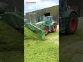 Fendt tractor pushing up silage #farmingvideo #silage #agriculture