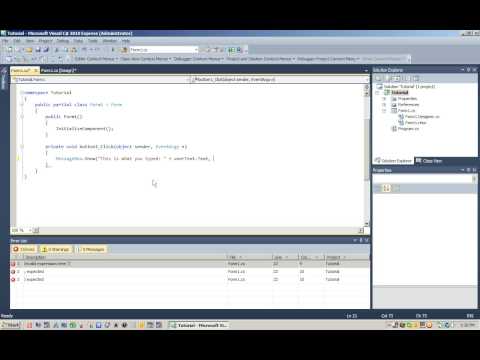 C# Tutorial #1 | Message Boxes