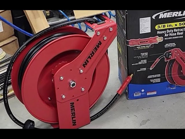 Harbor Freight 100ft Manual Hose Reel Assembly and Mounting 