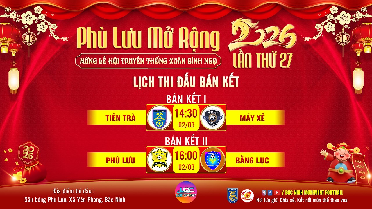 🎥 BÁN KẾT II : FC PHÙ LƯU 🆚 FC BẰNG LỤC | GIẢI BÓNG ĐÁ PHÙ LƯU MỞ RỘNG LẦN THỨ 27 - NĂM 2026
